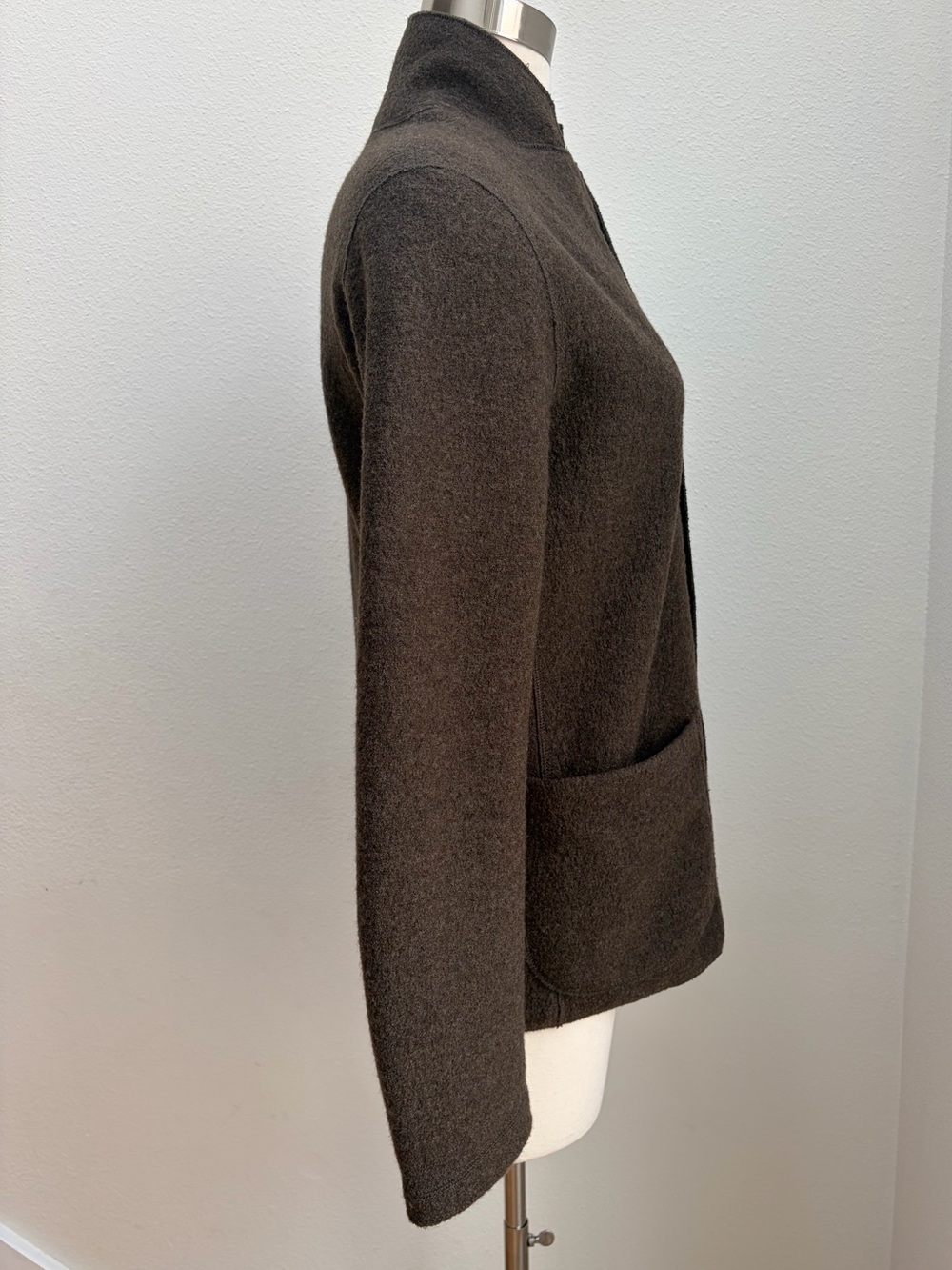 Buck Mason Chore Coat Jacket Blazer Felted Button Up Merino Wool Brown Size Xs - Picture 8 of 11